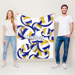 Royal Blue Gold Club in den Farben des Volleyballz Fleecedecke