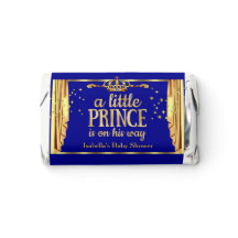 Royal Blue Gold Drapes Prince Baby Dusche