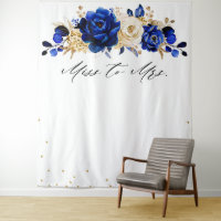 Royal Blue Gold Metallic Brautparty verpasst