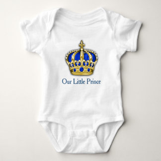 Royal Blue Gold Prince Crown Prince Baby Boy Strampler