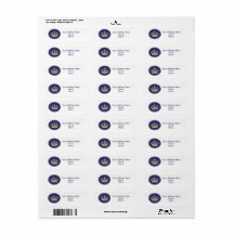 Royal Blue Gold Prince Étiquettes de adresse