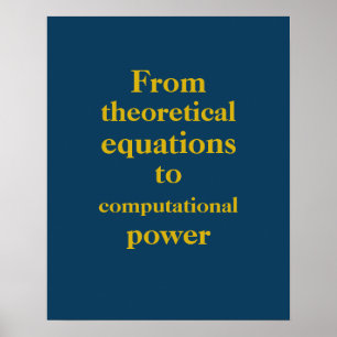 Royal Blue Gold Quantum Engineer Druck Poster