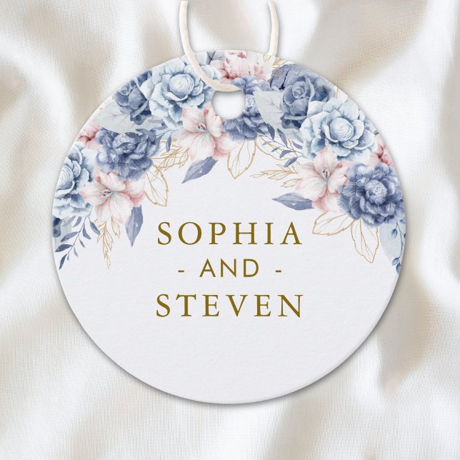 Royal Blue & Gold Wedding  Geschenkanhänger (Von Creator hochgeladen)