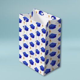 Royal Blue Graduation Cap High School Abschluss Mittlere Geschenktüte