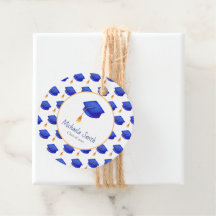 Royal Blue Graduation Cap Personalisierter Abschlu
