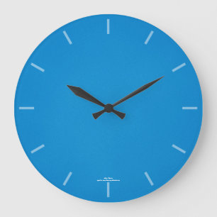 Royal Blue Grainy Textur Modern Große Wanduhr