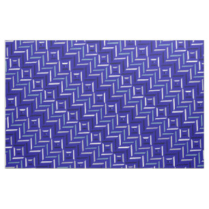 Royal Blue Gray Blue Silver Navy & White Gemustert Stoff