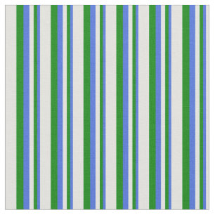 Royal Blue, Green & Light Cyan Lines Stoff