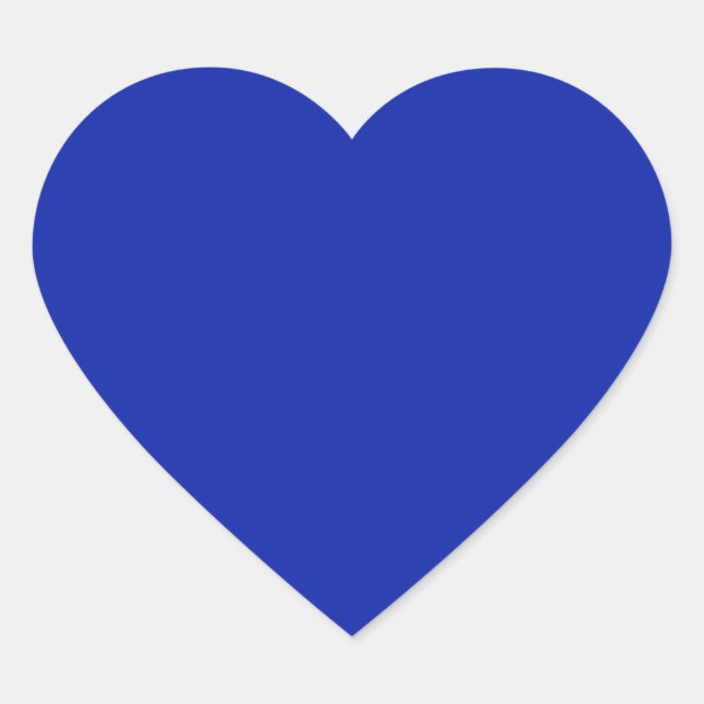 Royal Blue Heart Sticker (Vorderseite)