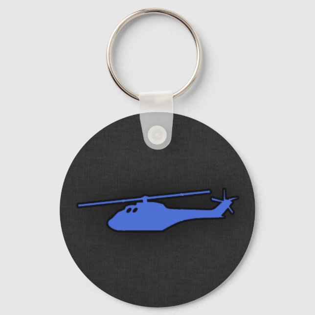 Royal Blue Helicopter Schlüsselanhänger (Vorderseite)