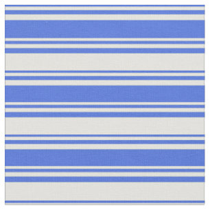 Royal Blue & Hellgelbe Streifen Stoff