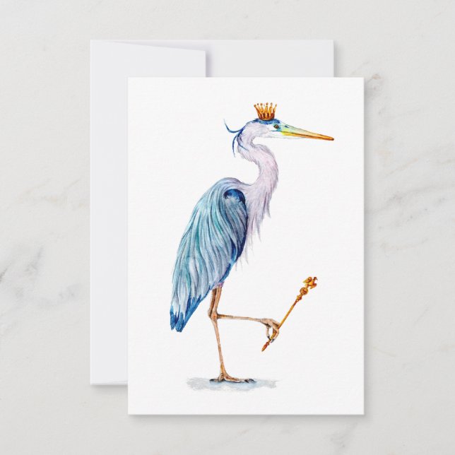 Royal Blue Heron Dankeskarte (Vorderseite)