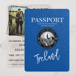 Royal Blue Ireland Passport Save the Date