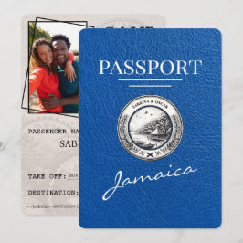 Royal Blue Jamaica Passport Save the Date