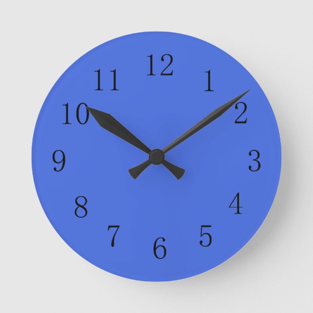 Royal Blue Kitchen Wall Clock Runde Wanduhr (Vorderseite)