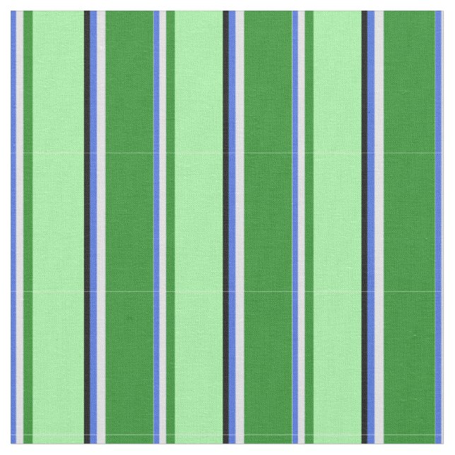 Royal Blue, Lavender, Forest Green, Green & Black Stoff (Nahaufnahme)
