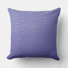 Royal Blue Leather Look Print Pillow Kissen