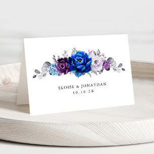 Royal Blue Lila Lilac Blooms Wedding Platzkarte Tischnummer