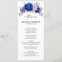 Royal Blue Lilac Lila Floral Wedding