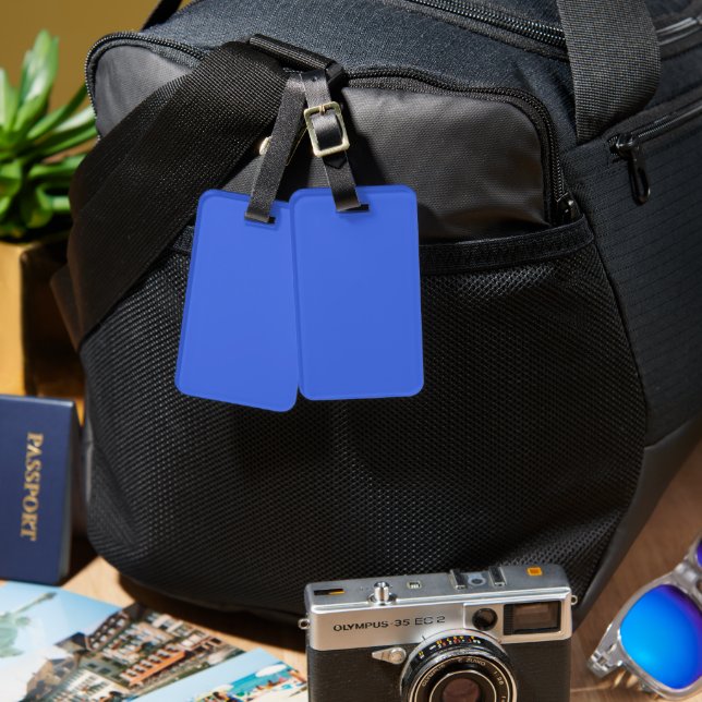 Royal Blue Luggage Tag Gepäckanhänger (Vorderseite & Rückseite)