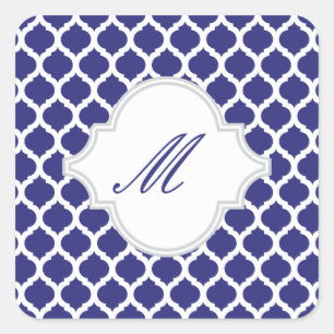 Royal Blue marokkanische Muster Stickers