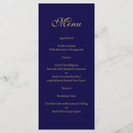 Royal Blue Menu Menükarte