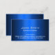 Royal Blue Metal Biomedical Business Card Visitenkarte (Vorne/Hinten)