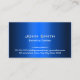 Royal Blue Metal Biomedical Business Card Visitenkarte (Vorderseite)