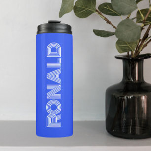 Royal Blue Modern Typografy Personalisiert Thermosbecher