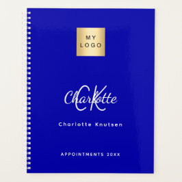 Royal Blue Monogram Business Logo 2025 Planer