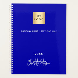 Royal Blue Monogram Business Logo 2026 Planer