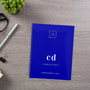 Royal Blue Monogram Business Logo 2026 Planer
