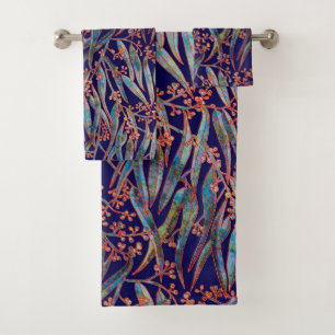 Royal Blue Mystical Eucalyptus Badhandtuch Set
