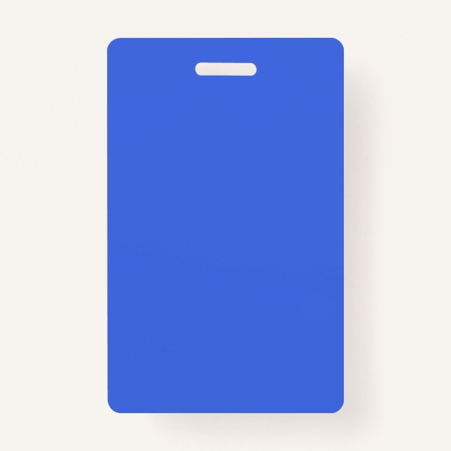 Royal Blue Name Abzeichen Sleek und Minimal Design Ausweis (Rückseite)