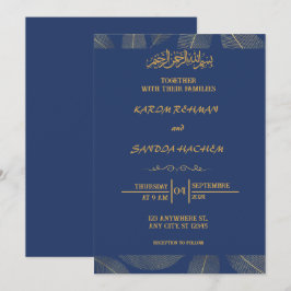 Royal Blue Nikah Islamische Hochzeitseinladung Einladung