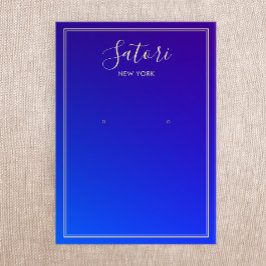 Royal Blue Ombre Script Earring Display