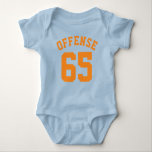 Royal Blue & Orange Baby | Sports Jersey Design Baby Strampler<br><div class="desc">Royal Blue & Orange Baby | Sports Jersey Design ・ Baby Football Bodysuit</div>