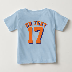 Royal Blue & Orange Baby   Sports Jersey T-shirt