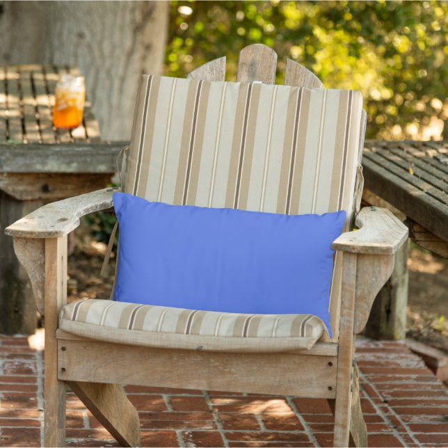 Royal Blue Outdoor Lumbar Pillow Kissen Für Draußen (Stuhl )