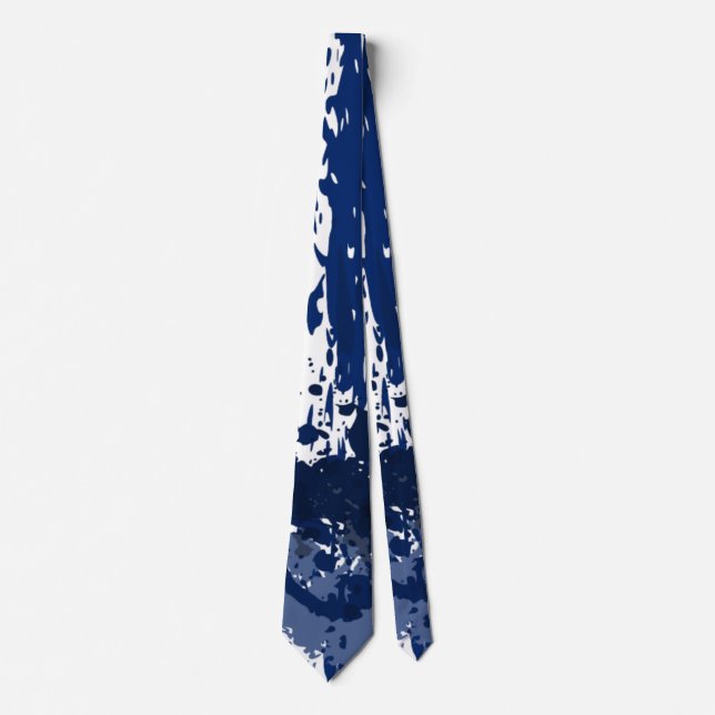 Royal Blue Paint Spritzer Party Geschenk - Krawatt Krawatte (Vorderseite)