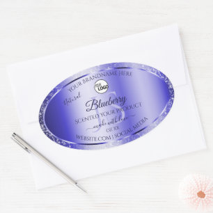Royal Blue Parties scintillant Produit Étiquettes