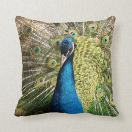 Royal Blue Peacock Kissen