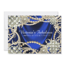 Royal Blue Pearl Glam Birthday Party