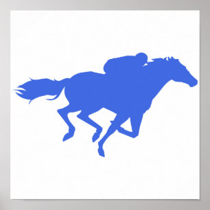 Royal Blue Pferderennen Poster