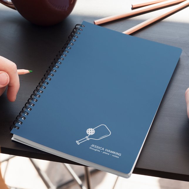 Royal Blue Pickleball Paddle & Ball Personal Notizbuch (Von Creator hochgeladen)