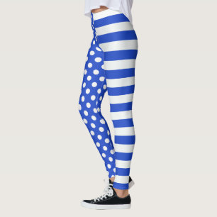 Royal Blue Polka Dots and Stripes von STaylor Leggings