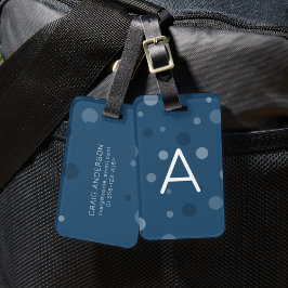 Royal Blue Pop Dots Gepäckanhänger