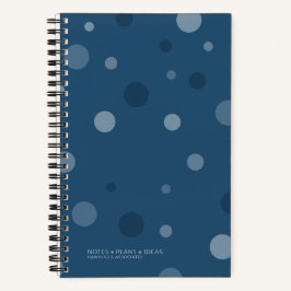 Royal Blue Pop Dots Spiral Bound Journal/ Notizbuch