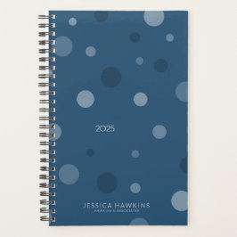 Royal Blue Pop Dots Year Planer