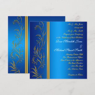 Royal Blue Popular Faire-part de mariage
